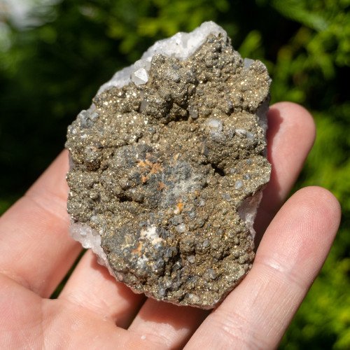 Medium Fluorite with Druzy Quartz and Pyrite #6