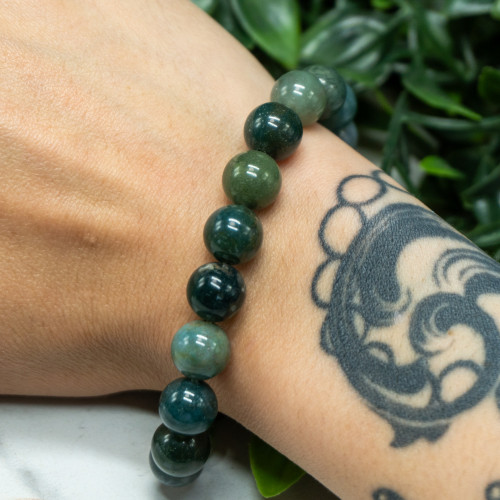 Moss Agate Bracelet 10mm