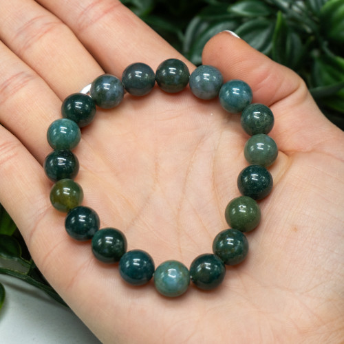 Moss Agate Bracelet 10mm