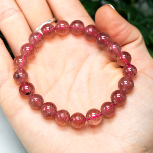 Strawberry Quartz Bracelet 10mm