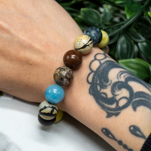 Multi Gemstone Bracelet 14mm