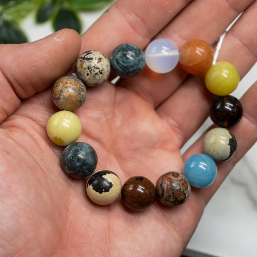 Multi Gemstone Bracelet 14mm