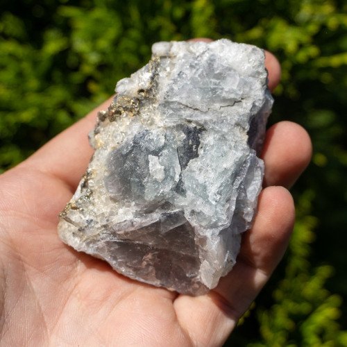 Medium Fluorite with Druzy Quartz and Pyrite #9