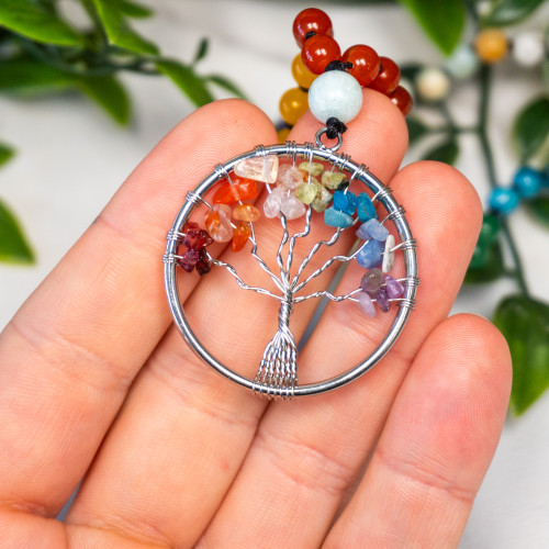 Amazonite Tree of Life Mala Necklace