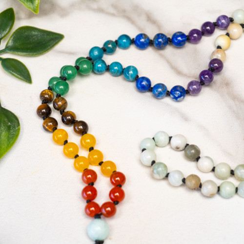 Amazonite Tree of Life Mala Necklace