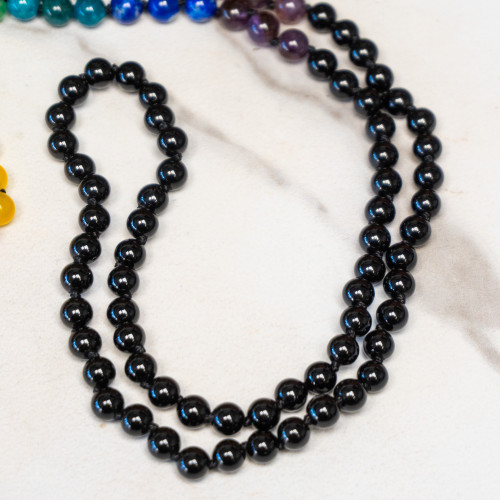 Obsidian Tree of Life Mala Necklace