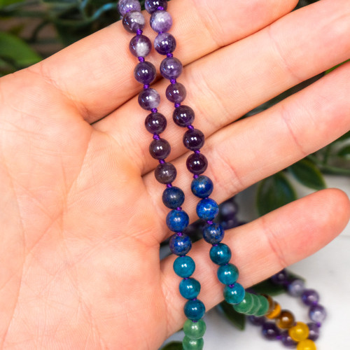 Amethyst Tree of Life Mala Necklace