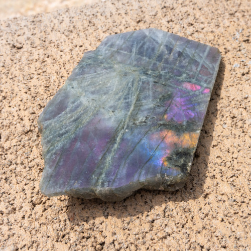 Purple Labradorite Half Polished #12