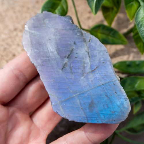 Purple Labradorite Half Polished #10
