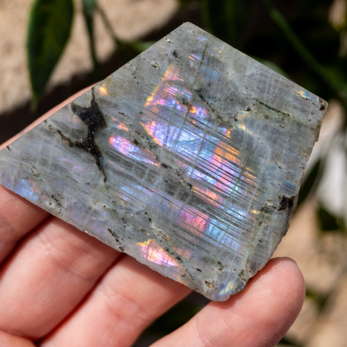 Purple Labradorite Half Polished #9