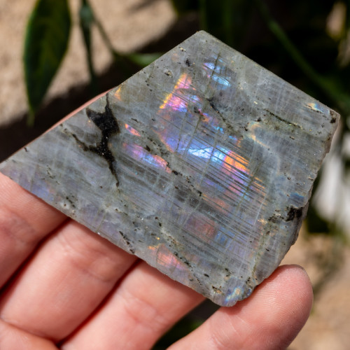 Purple Labradorite Half Polished #9