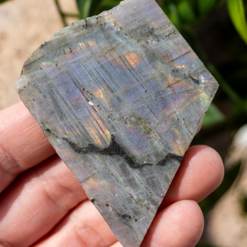 Purple Labradorite Half Polished #9