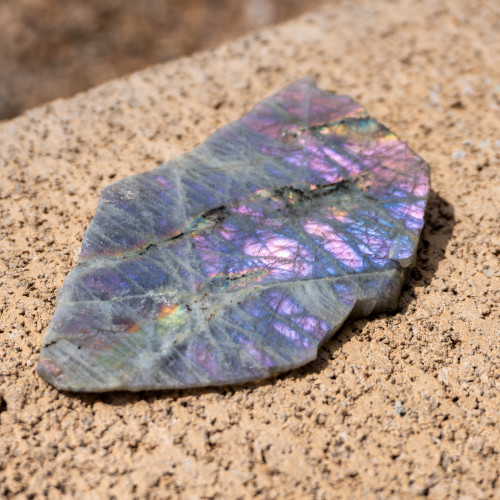 Purple Labradorite Half Polished #7