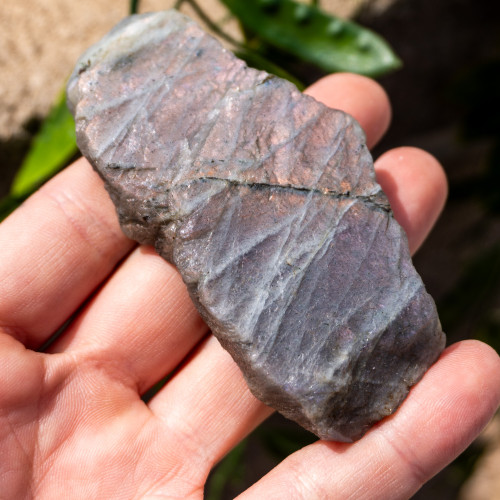 Purple Labradorite Half Polished #6