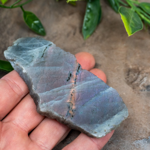 Purple Labradorite Half Polished #6
