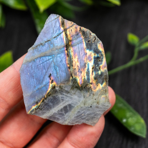 Purple Labradorite Half Polished #4