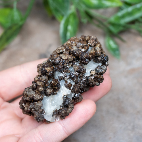 Raw Garnet On Calcite #2