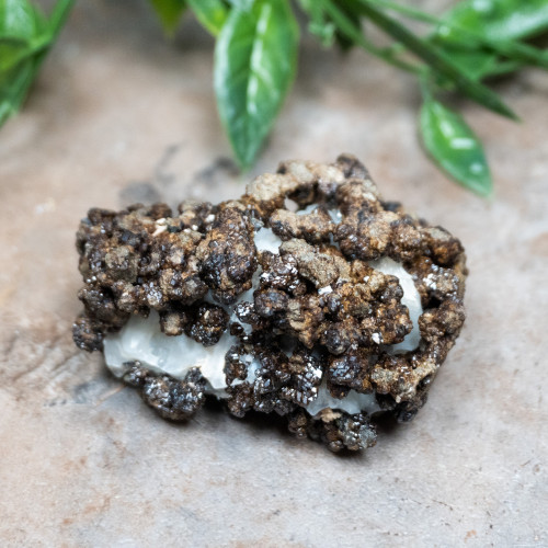 Raw Garnet On Calcite #2