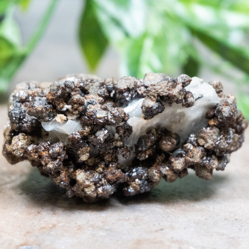 Raw Garnet On Calcite #2