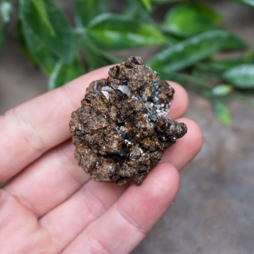 Raw Garnet On Calcite #1