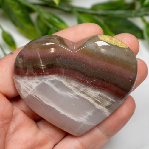 Pink Banded Onyx Heart #1
