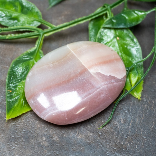 Pink Banded Onyx Palmstone #2