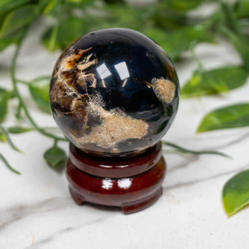 Indonesian Blue Amber Sphere #5