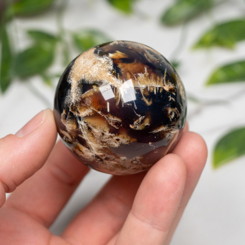 Indonesian Blue Amber Sphere #5