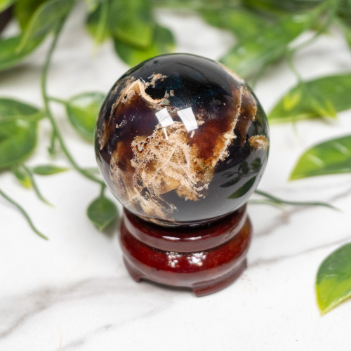 Indonesian Blue Amber Sphere #5