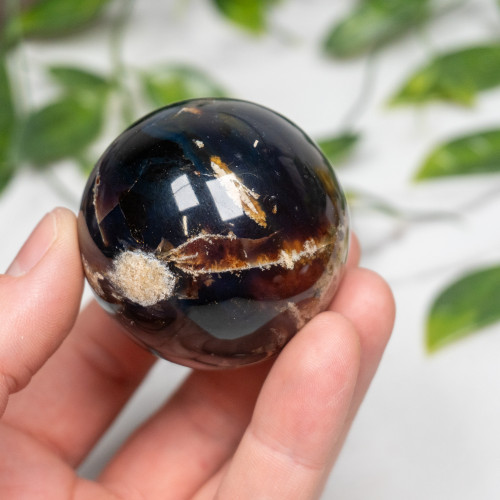 Indonesian Blue Amber Sphere #5