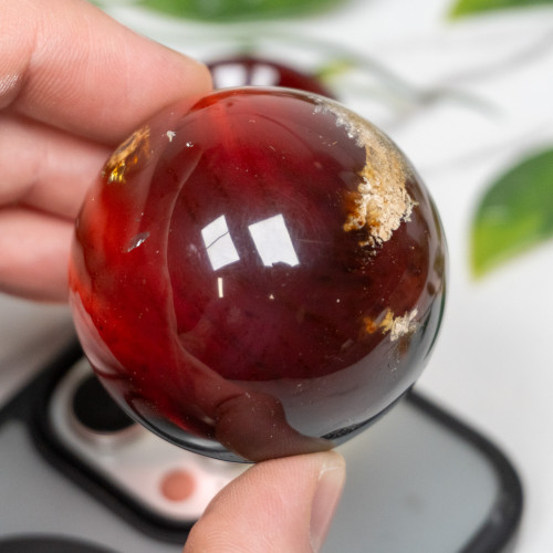 Indonesian Blue Amber Sphere #4