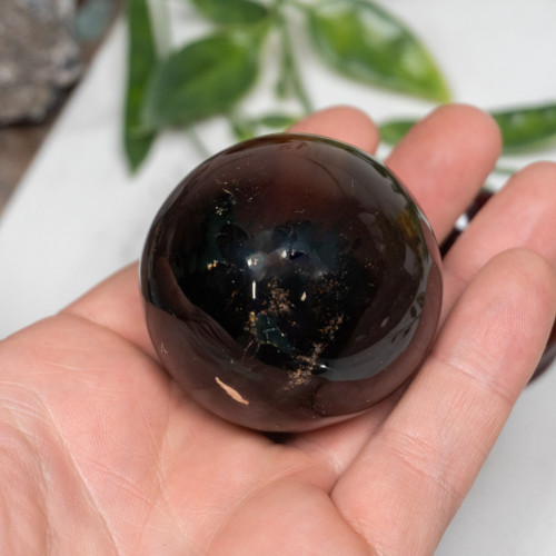 Indonesian Blue Amber Sphere #4