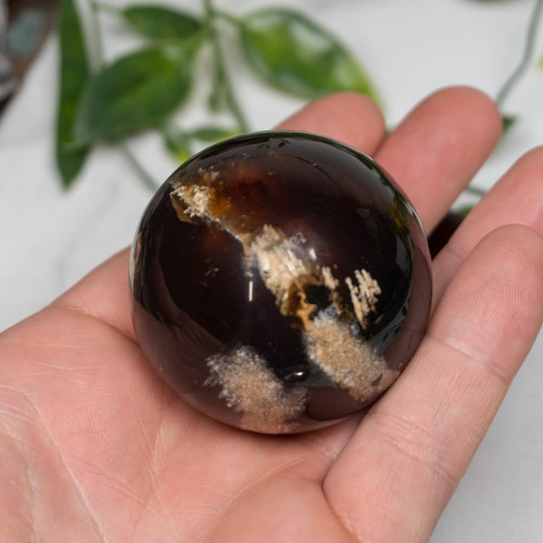 Indonesian Blue Amber Sphere #4