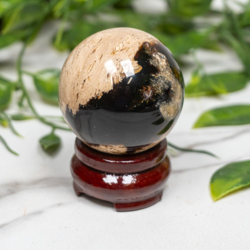 Indonesian Blue Amber Sphere #3