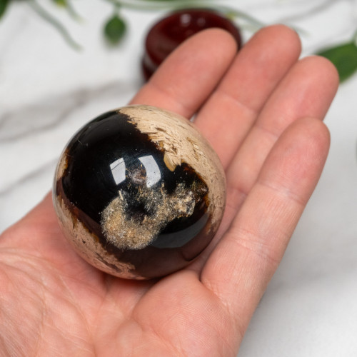 Indonesian Blue Amber Sphere #3