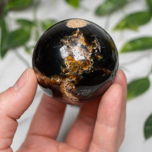 Indonesian Blue Amber Sphere #2