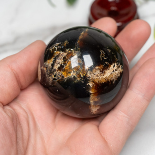 Indonesian Blue Amber Sphere #2