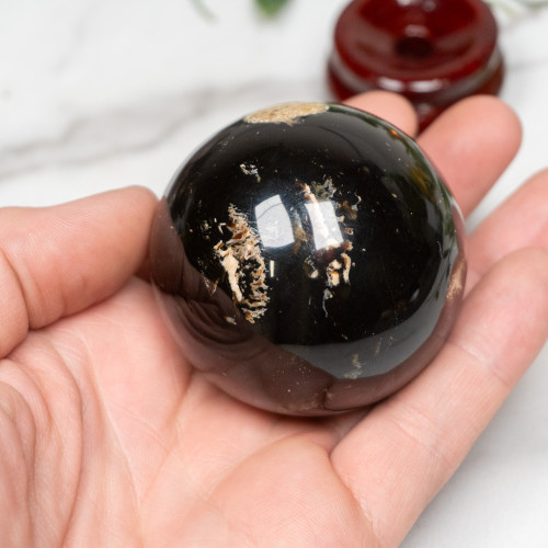 Indonesian Blue Amber Sphere #2