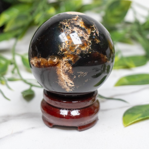 Indonesian Blue Amber Sphere #2