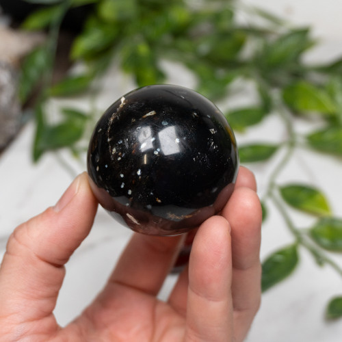 Indonesian Blue Amber Sphere #1