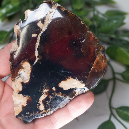 Indonesian Blue Amber Slice #10