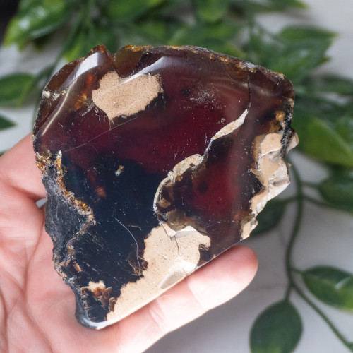 Indonesian Blue Amber Slice #10