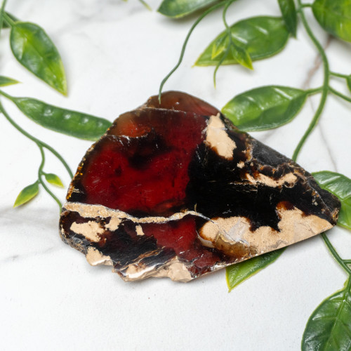 Indonesian Blue Amber Slice #10