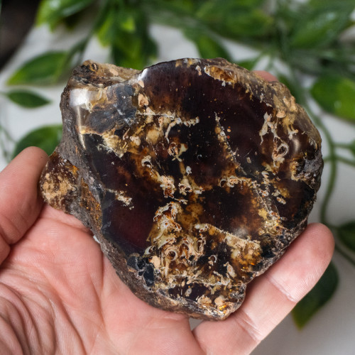 Indonesian Blue Amber Slice #9