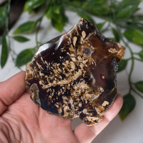 Indonesian Blue Amber Slice #9