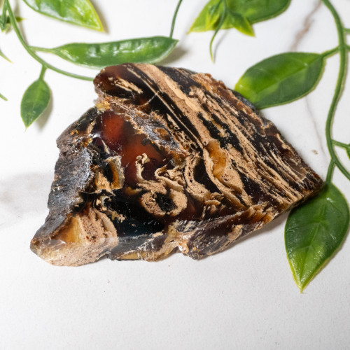 Indonesian Blue Amber Slice #7