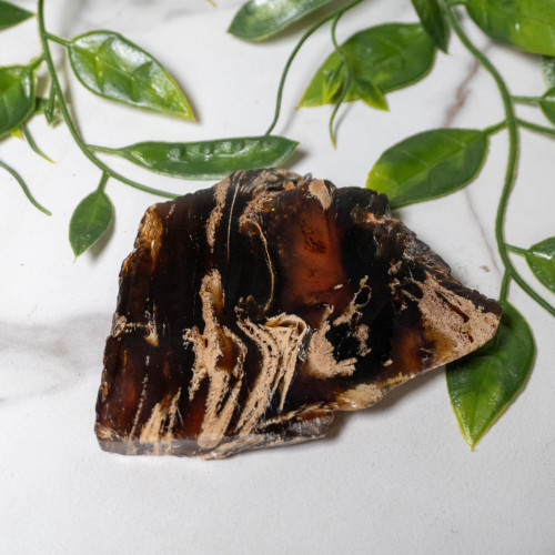 Indonesian Blue Amber Slice #7