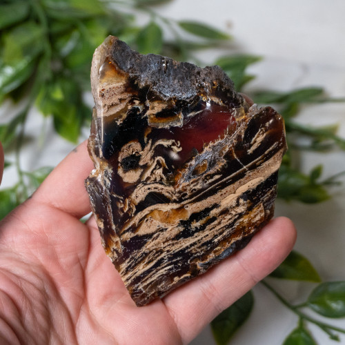 Indonesian Blue Amber Slice #7