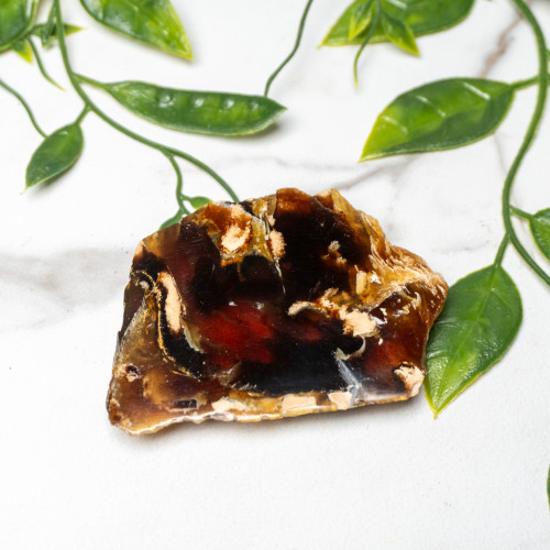 Indonesian Blue Amber Slice #6