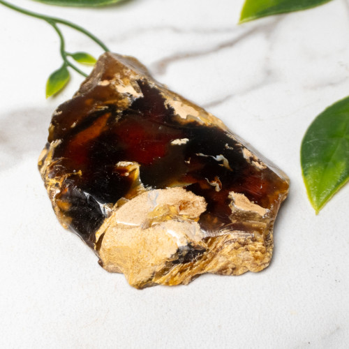 Indonesian Blue Amber Slice #6